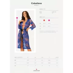 Obsessive Cobaltess - Lace Robe (Blue)