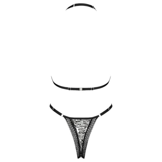 Obsessive Xenita - Sheer Patterned Bra Set (Gray)