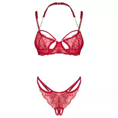 Obsessive Matildea - Lace Bra Set (Red) - L/XL