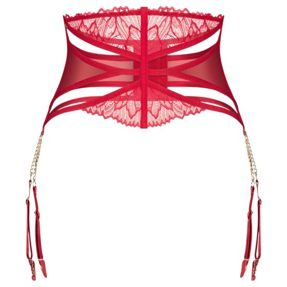 Obsessive Matildea - Lacy Chain Garter Belt (Red)