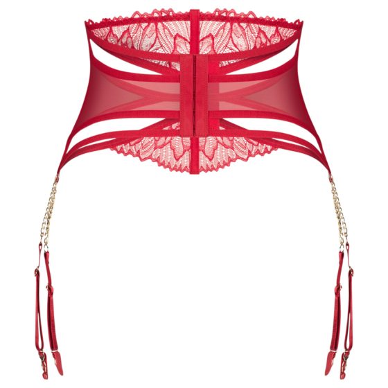 Obsessive Matildea - Lacy Chain Garter Belt (Red)