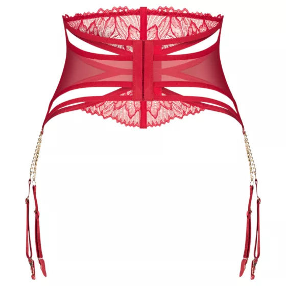 Obsessive Matildea - Lacy Chain Garter Belt (Red) - L/XL