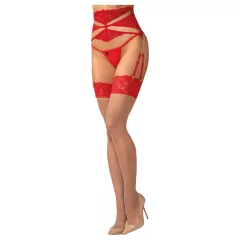 Obsessive Matildea - Lace Thigh-Highs (Red) - L/XL