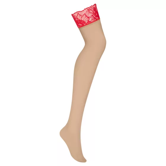 Obsessive Matildea - Lace Thigh-Highs (Red) - L/XL