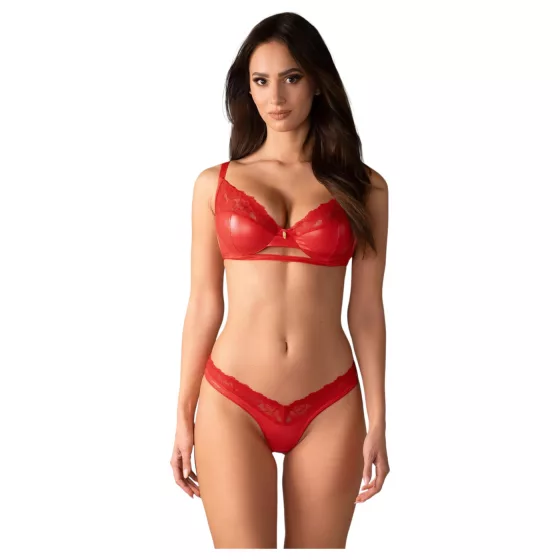 Obsessive Aloisa - Lingerie Gift Set - 6 Pieces (Red) - L/XL
