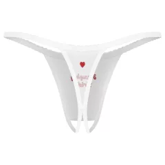 Obsessive Weddya Bride - open crotch thong (white)