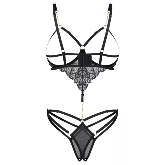 Obsessive Matildea - open crotch bodysuit (black) - L/XL