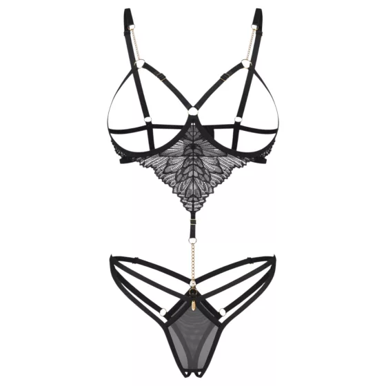 Obsessive Matildea - open crotch bodysuit (black) - L/XL