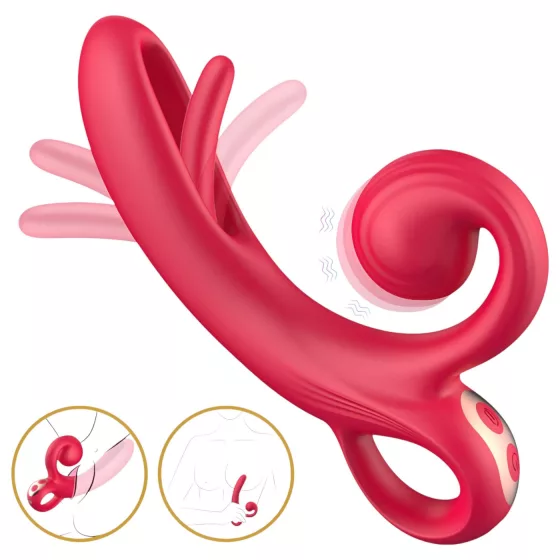Erospace Sweet Play - clitoral arm vibrator (red)