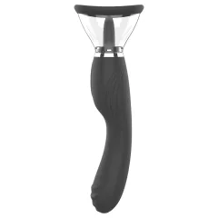   Erospace Sweet Play - 2‑in‑1 clitoral vibrator with licking tongue and suction (black)