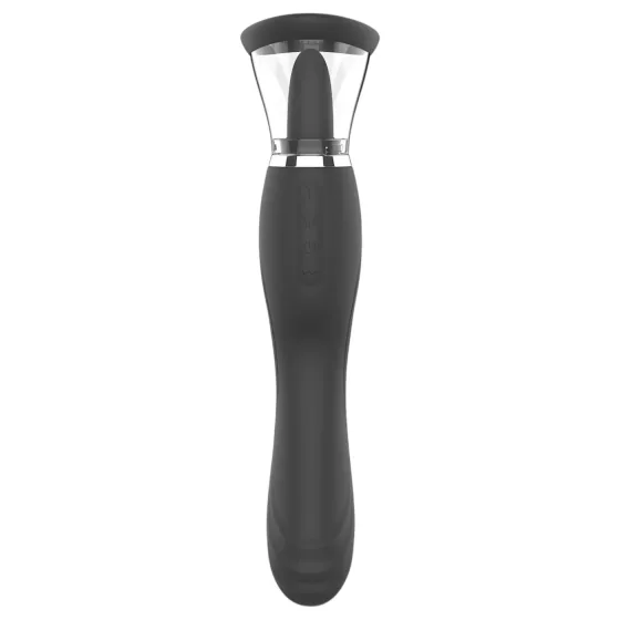 Sweet Play - 2‑in‑1 vibrator with clit‑licking tongue and suction (black)