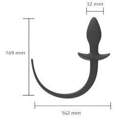 Wild Play - Anal Dildo with Tail (Black)
