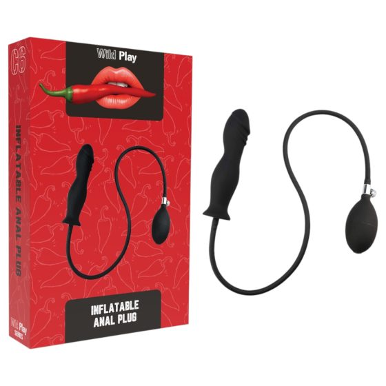 Wild Play - inflatable anal plug (black)