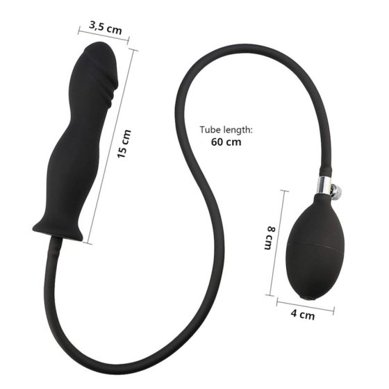 Wild Play - inflatable anal plug (black)
