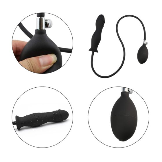 Wild Play - inflatable anal plug (black)