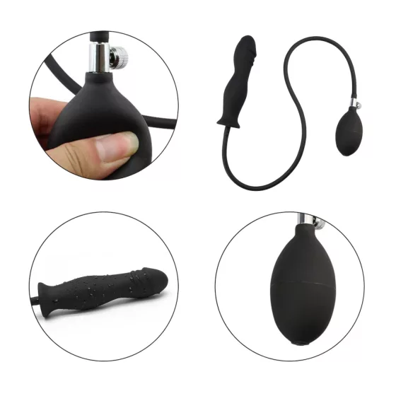 Wild Play - Inflatable Anal Plug (Black)