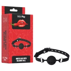 Erospace Wild Play - silicone gag for BDSM play (black)