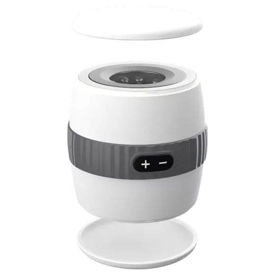 Erospace Men's Play - discreet vibrating masturbator for men (white)