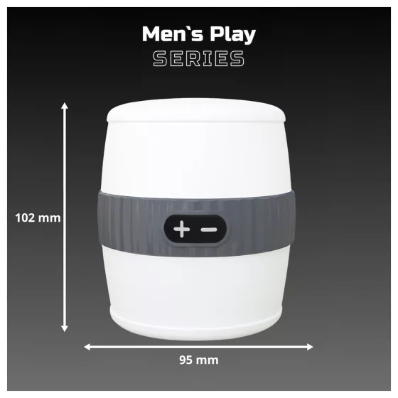 Erospace Men's Play - discreet vibrating masturbator for men (white)