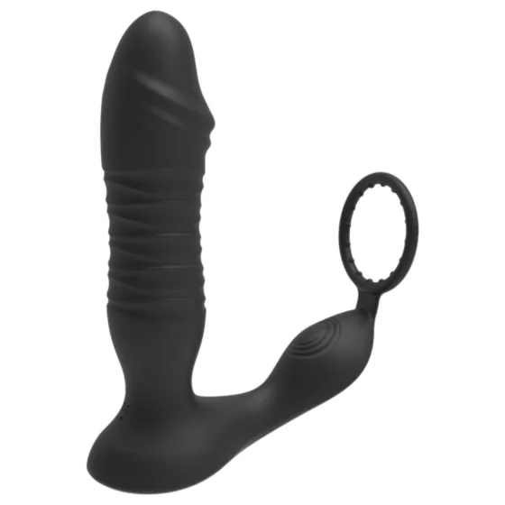 Erospace Men's Play - app-controlled thrusting anal vibrator (black)