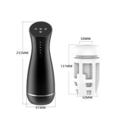   Men's Play - sucking, vibrating masturbator with heating function (black)