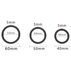 Men's Play - penis ring set - black (3 pcs)