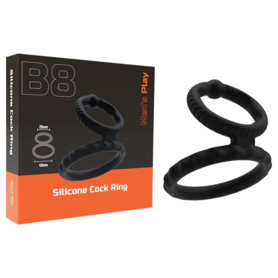 Men's Play - penis and scrotum ring (black)