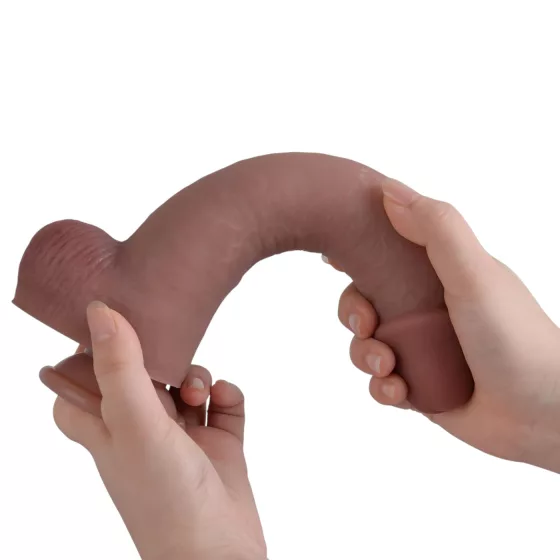Erospace Natural Play - silicone dildo 24 cm (flesh-coloured)