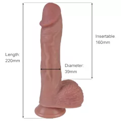   Erospace Natural Play - lifelike thrusting and rotating vibrator (flesh-coloured)