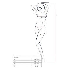 Passion BS008 - Ribbon Fishnet Set (White) - S-L