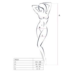 Passion BS010 - Open Net Bodystocking (White) - S-L
