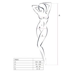 Passion BS001 - Black Fishnet Bodysuit (S-L)