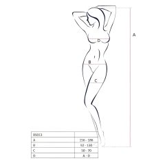 Passion BS013 - Striped Fishnet Set (Black) - S-L