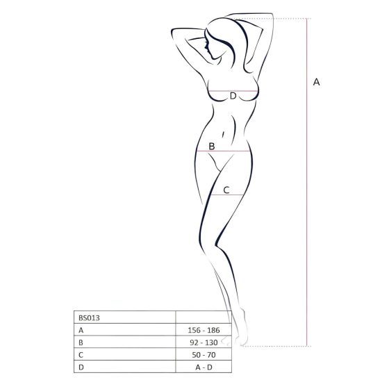 Passion BS013 - Striped Fishnet Set (Black) - S-L