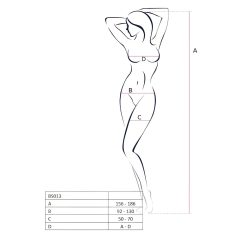 Passion BS013 - Striped Mesh Set (Red) - S-L
