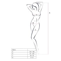 Passion BS013 - Striped Mesh Set (Red) - S-L