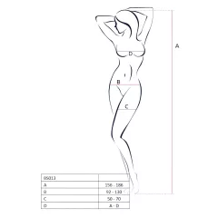Passion BS013 - Striped Mesh Set (Red) - S-L