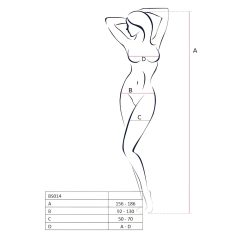   Passion BS014 - White Open Fishnet Bodysuit with Corset (S-L)