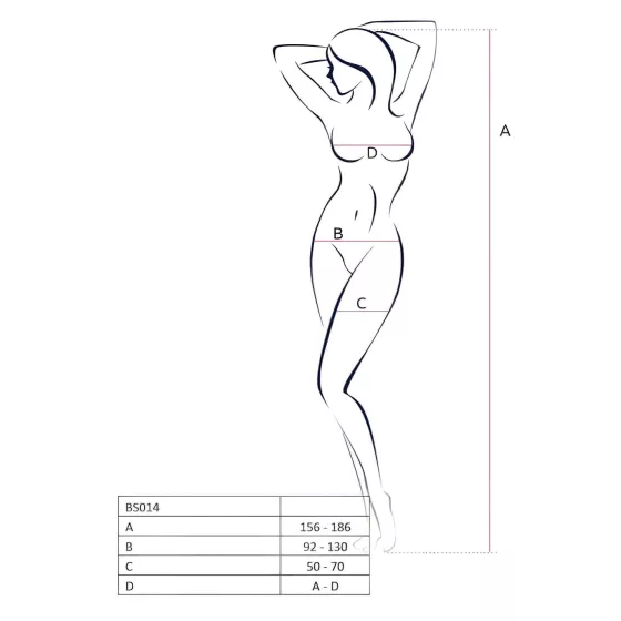 Passion BS014 - open red fishnet bodystocking with corset (S-L)