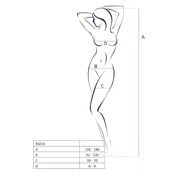 Passion BS016 - minimalist white fishnet set (S-L)
