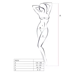 Passion BS016 - minimalist red fishnet set (S-L)