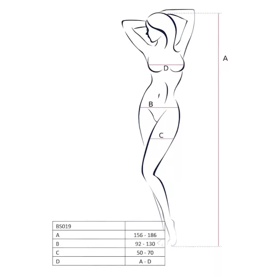 Passion BS019 - black fishnet set (S-L)