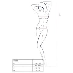 Passion BS020 - Decorated Open Jumpsuit (Black) - Sizes S-L