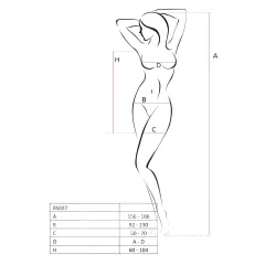 Passion BS027 - fishnet mini dress (red) - S-L