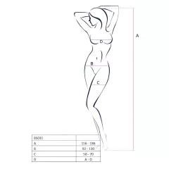 Passion BS031 - black open catsuit (S-L)