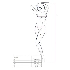 Passion BS032 - Black Mesh Open-Net Bodysuit (S-L)