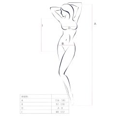 Passion BS035 - Red Strappy Fishnet Open-Back Bodysuit (S-L)