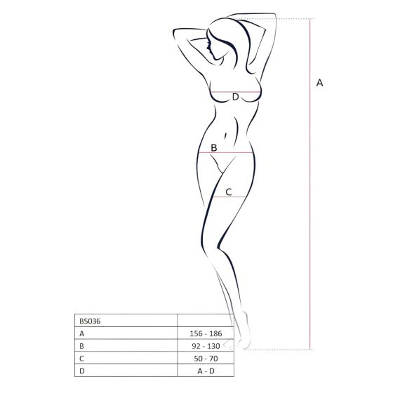 Passion BS036 - Rosy Open Jumpsuit (Black) - Sizes S-L