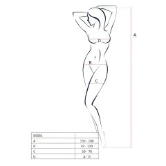 Passion BS036 - Rosy Open Jumpsuit (White) - Sizes S-L