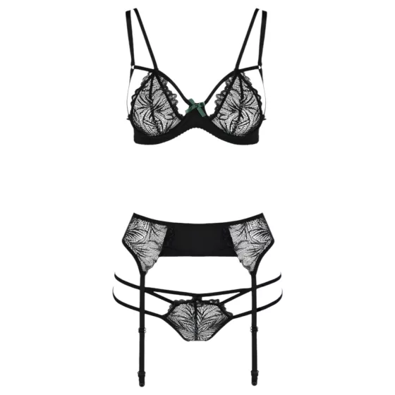 Passion Floris - Black Lingerie Set - L/XL